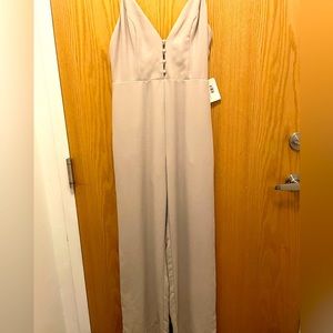 Cream Blue Blush Jumpsuit